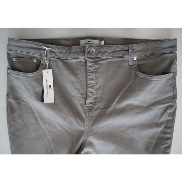 Vineyard Vines Women's Sz 36 Anchor Gray Jamie High-Rise Garment-Dyed Jeans - Picture 6 of 13